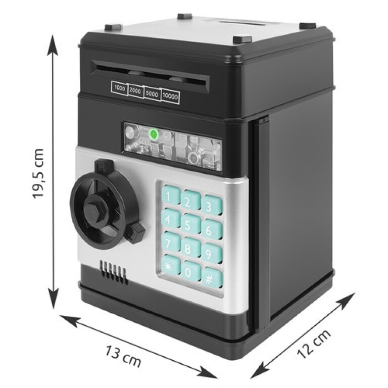Pușculiță Electronică Tip Seif pentru Copii cu Cod PIN, Sunete și Lumini - MAXY