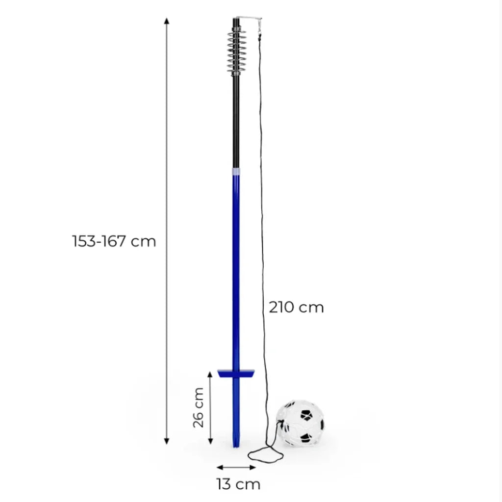 Stalp De Antrenament Cu Minge De Fotbal,153-167 cm, Minge Si Pompa Incluse - MAXY