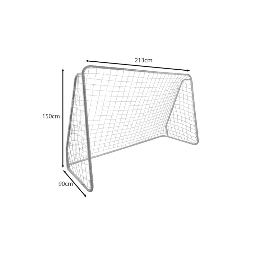 Plasă pentru Poartă de Fotbal 213 x 150 x 90 cm, HDPE Rezistent, Albă - MAXY