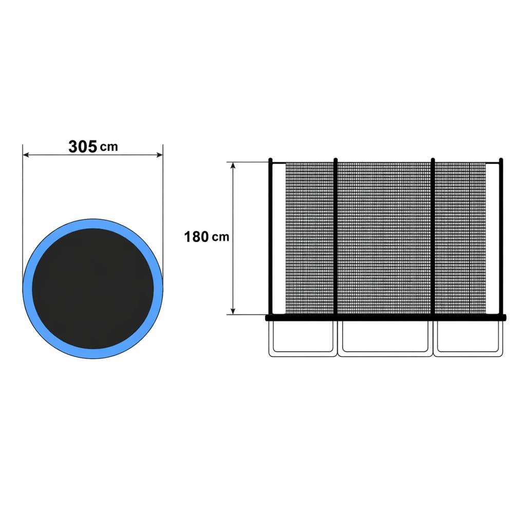 Plasa de Siguranta pentru Trambulina 305 cm (10 FT), 6 Stalpi - MAXY