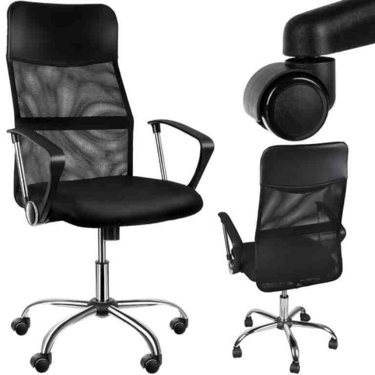 Scaun de Birou Directorial Ergonomic Mesh, Reglabil pe Înălțime, Negru - MAXY