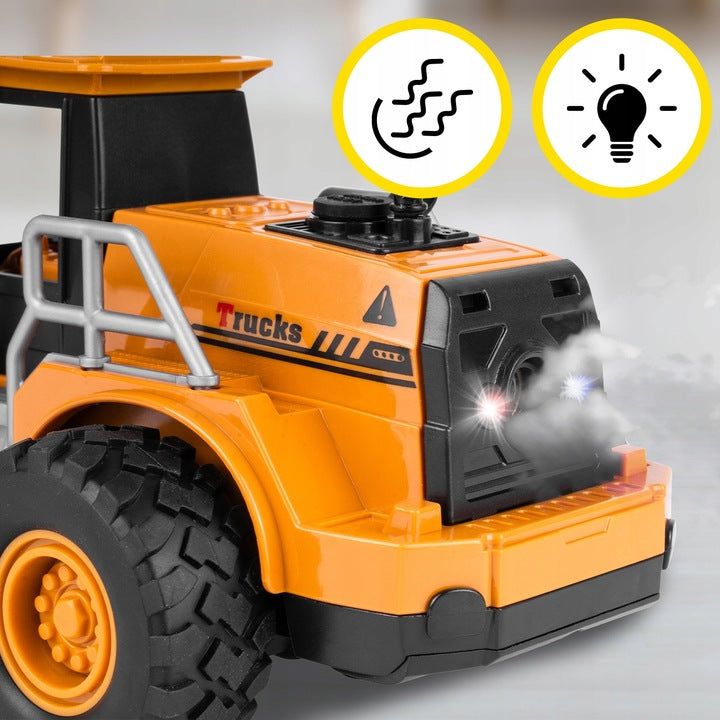 Excavator De Jucarie Cu Telecomanda, Lumini LED, Reincarcabil - MAXY