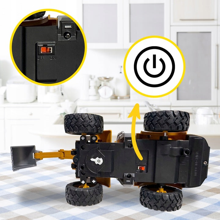 Excavator De Jucarie Cu Telecomanda, Lumini LED, Reincarcabil - MAXY