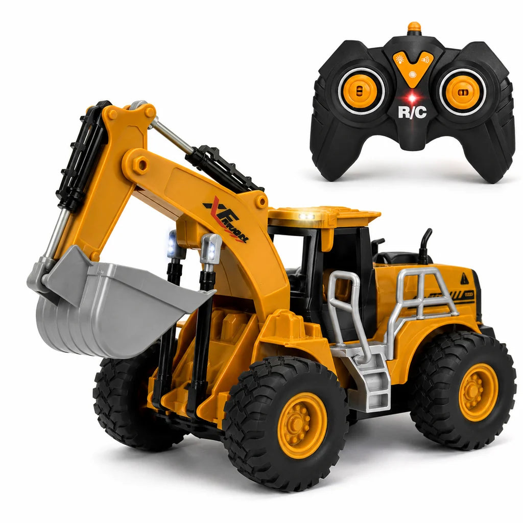 Excavator De Jucarie Cu Telecomanda, Lumini LED, Reincarcabil - MAXY