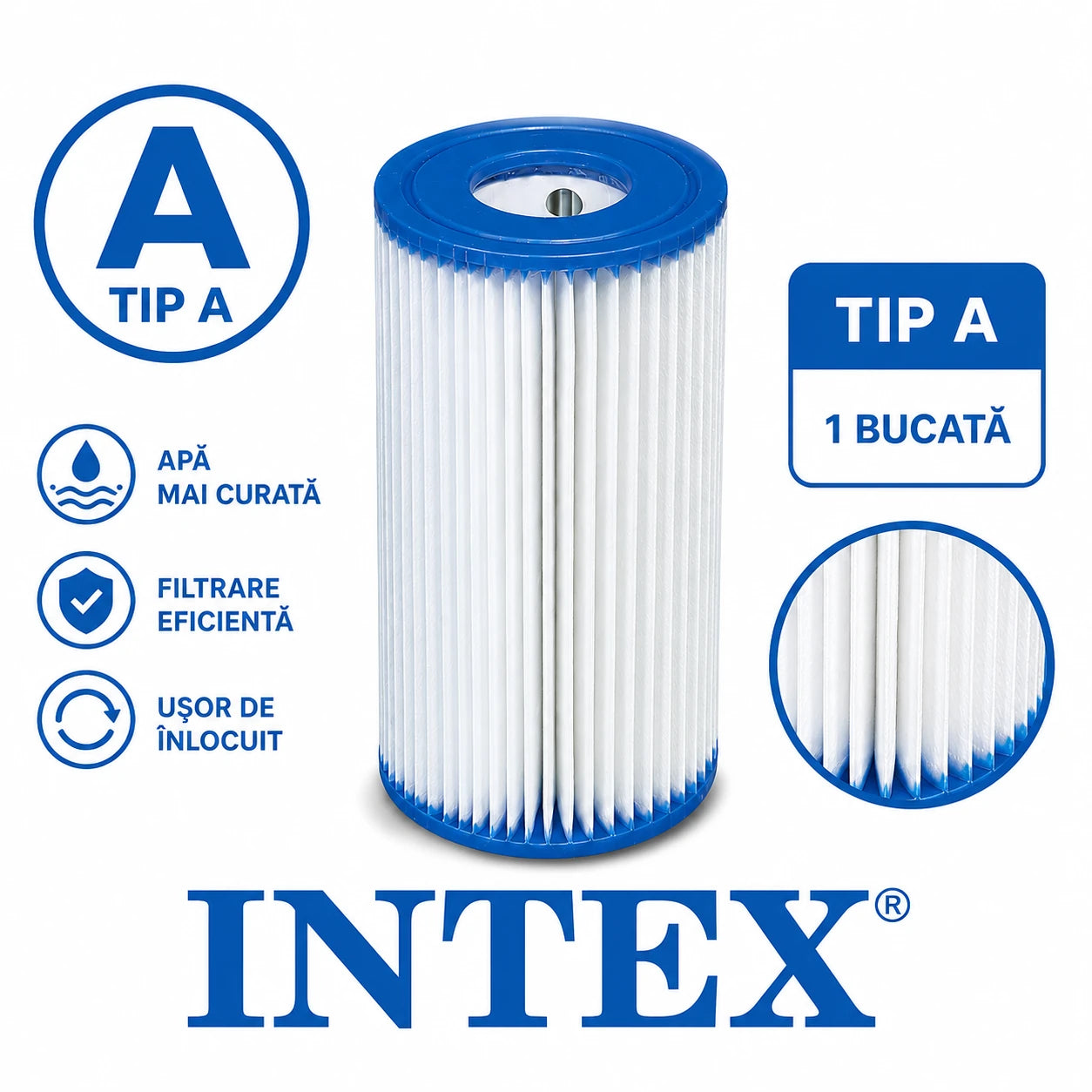 Filtru de Hârtie Tip A pentru Pompă de Filtrare Piscină