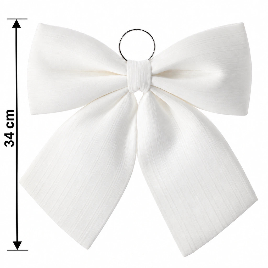 Fundă de Crăciun Albă, 34 cm - MAXY
