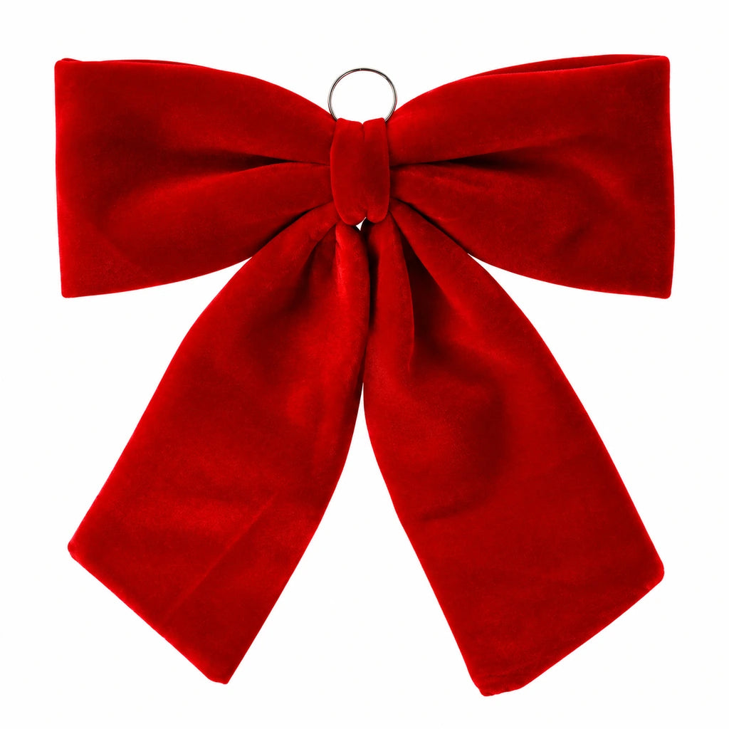 Fundă Decorativă pentru Brad de Crăciun din Catifea, Roșie, 70 cm - MAXY