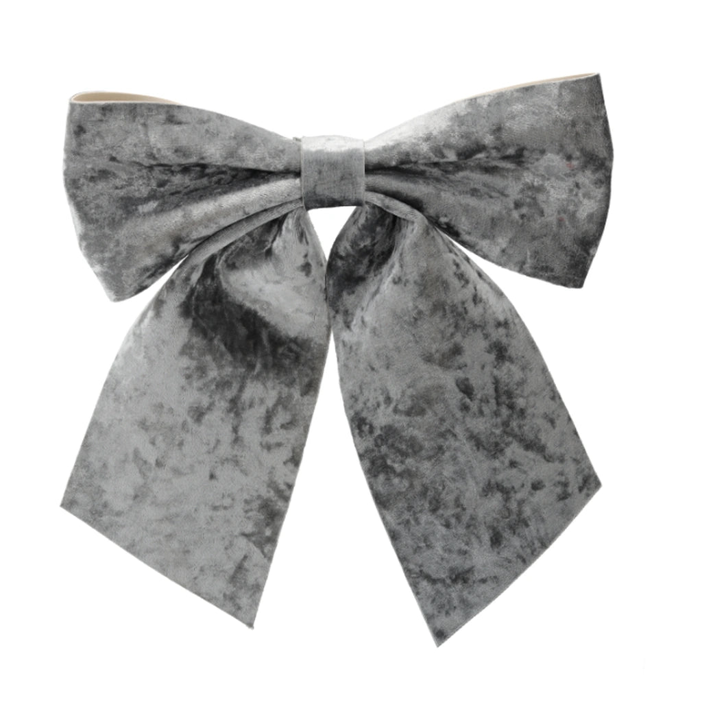 Fundiță de Crăciun din Catifea Gri-Argintiu, Dimensiune 29x34 cm - MAXY