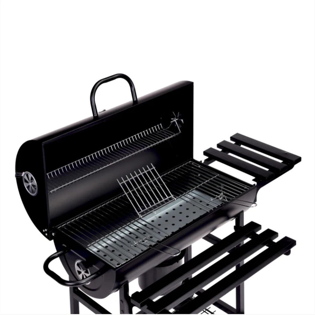 Grătar de Grădină cu Capac și Termometru, Rafturi Pliabile, 117x63x95cm MultiGarden - MAXY