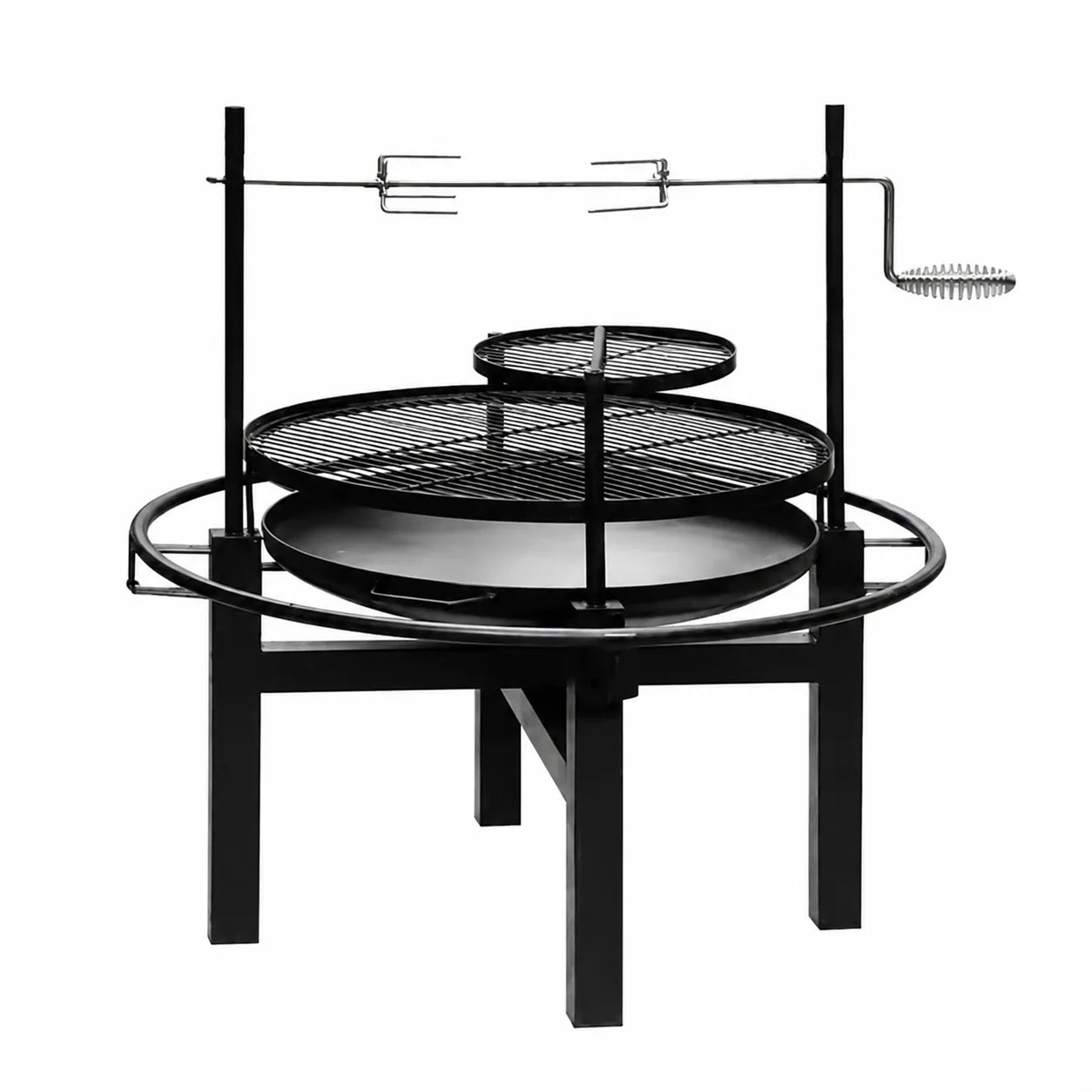 Grătar de Grădină Multifuncțional cu Rotisor Rotativ, 90x86x99 cm - MAXY