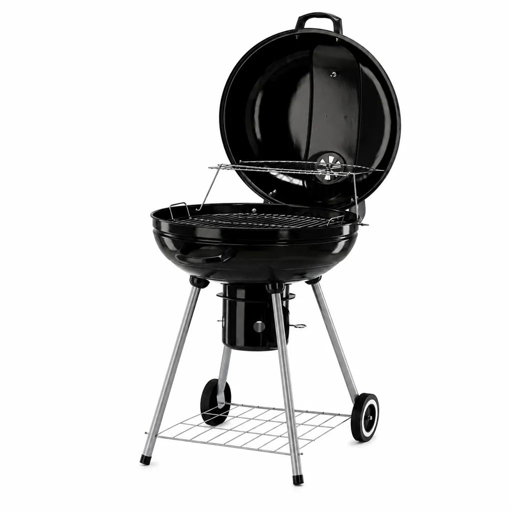 Grătar de Grădină pe Cărbuni cu Capac și Termometru, Diametru 57 cm - MAXY