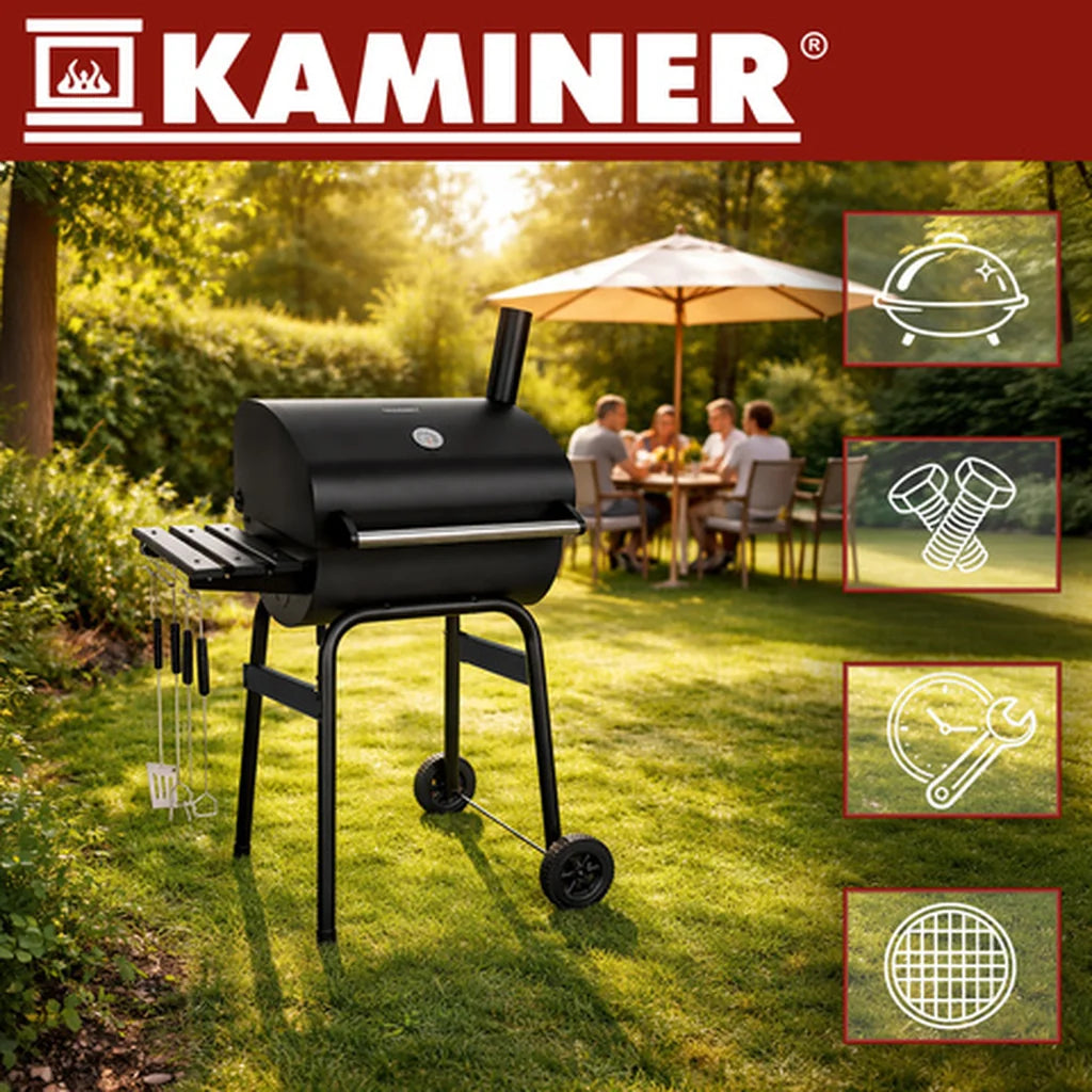 Gratar De Gradina Cu Capac Kaminer 82x51x117 cm