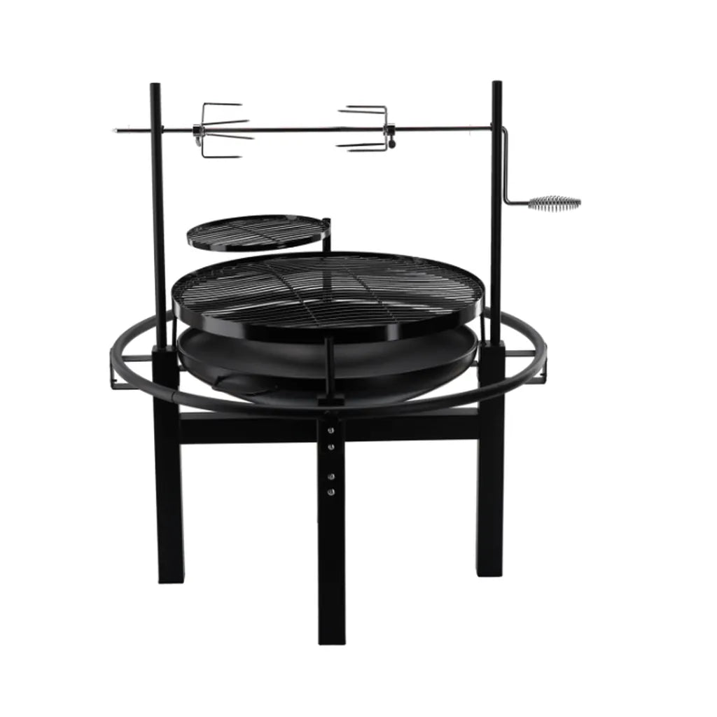 Grătar de Grădină Multifuncțional cu Rotisor Rotativ, 90x86x99 cm - MAXY