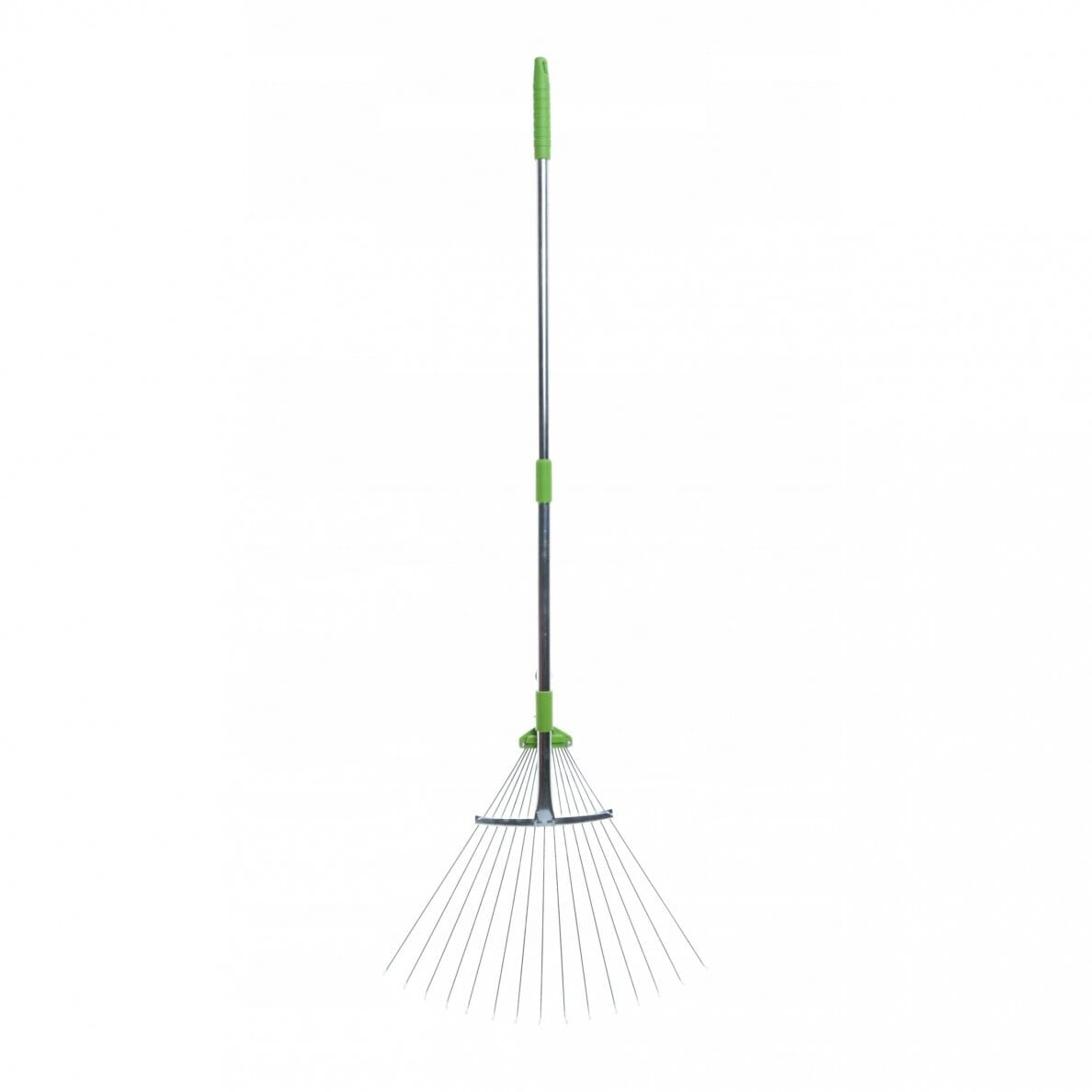 Greblă Reglabilă pentru Frunze 15 Dinți – Lățime Ajustabilă 20-59 cm, Mâner Telescopic 120-160 cm - MAXY