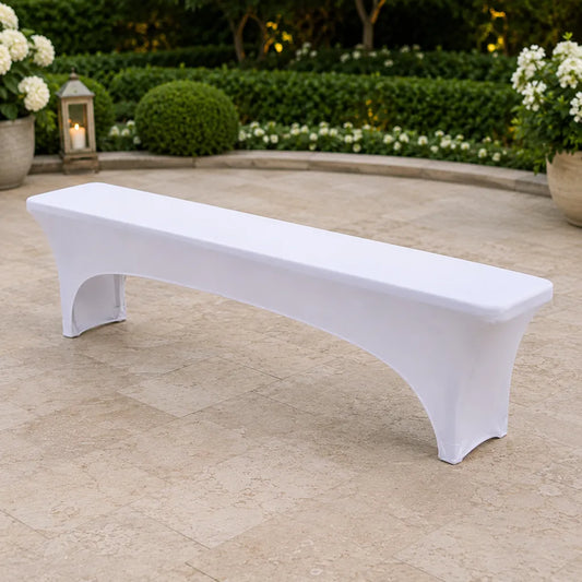 Husă Elastică pentru Bancă 183 x 28 cm Alb - MAXY