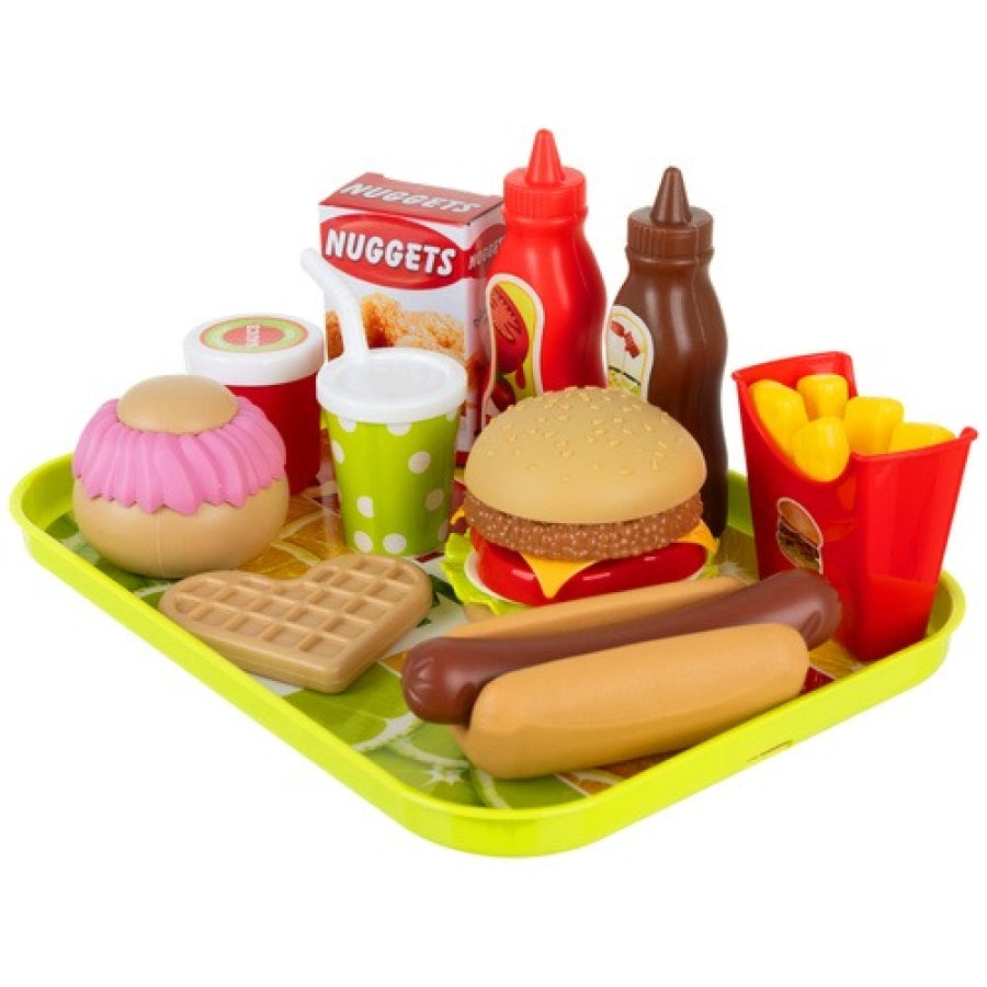 Set Jucării Fast Food pentru Copii, 26 Piese