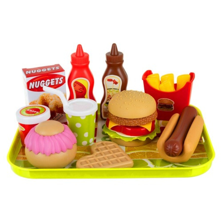 Set Jucării Fast Food pentru Copii, 26 Piese