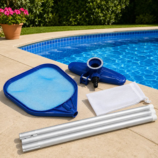 Kit de Curățare Piscine cu Perie și Plasă 250 cm - MAXY