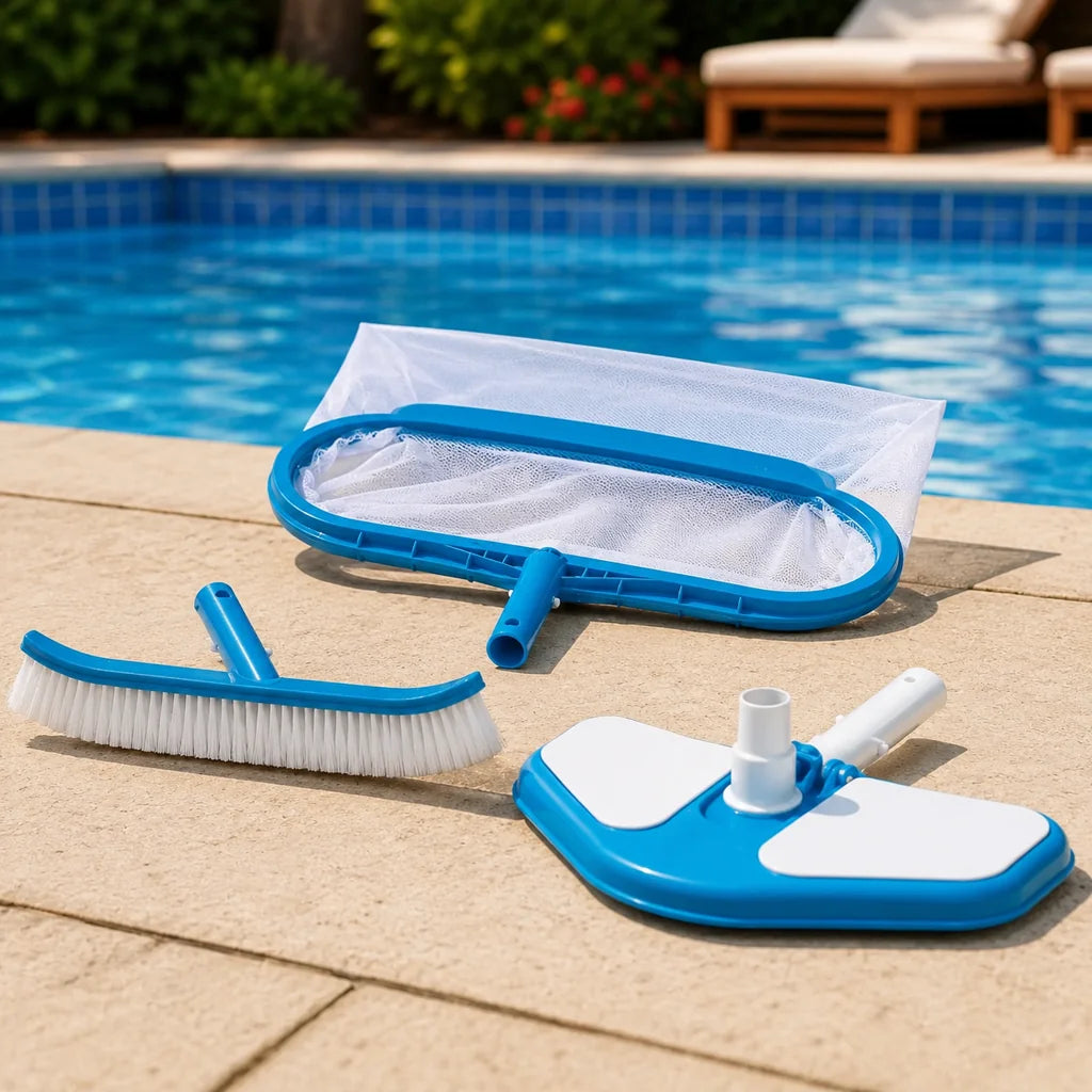 Kit Întreținere Piscină Intex cu Perie, Plasă și Aspirator - MAXY