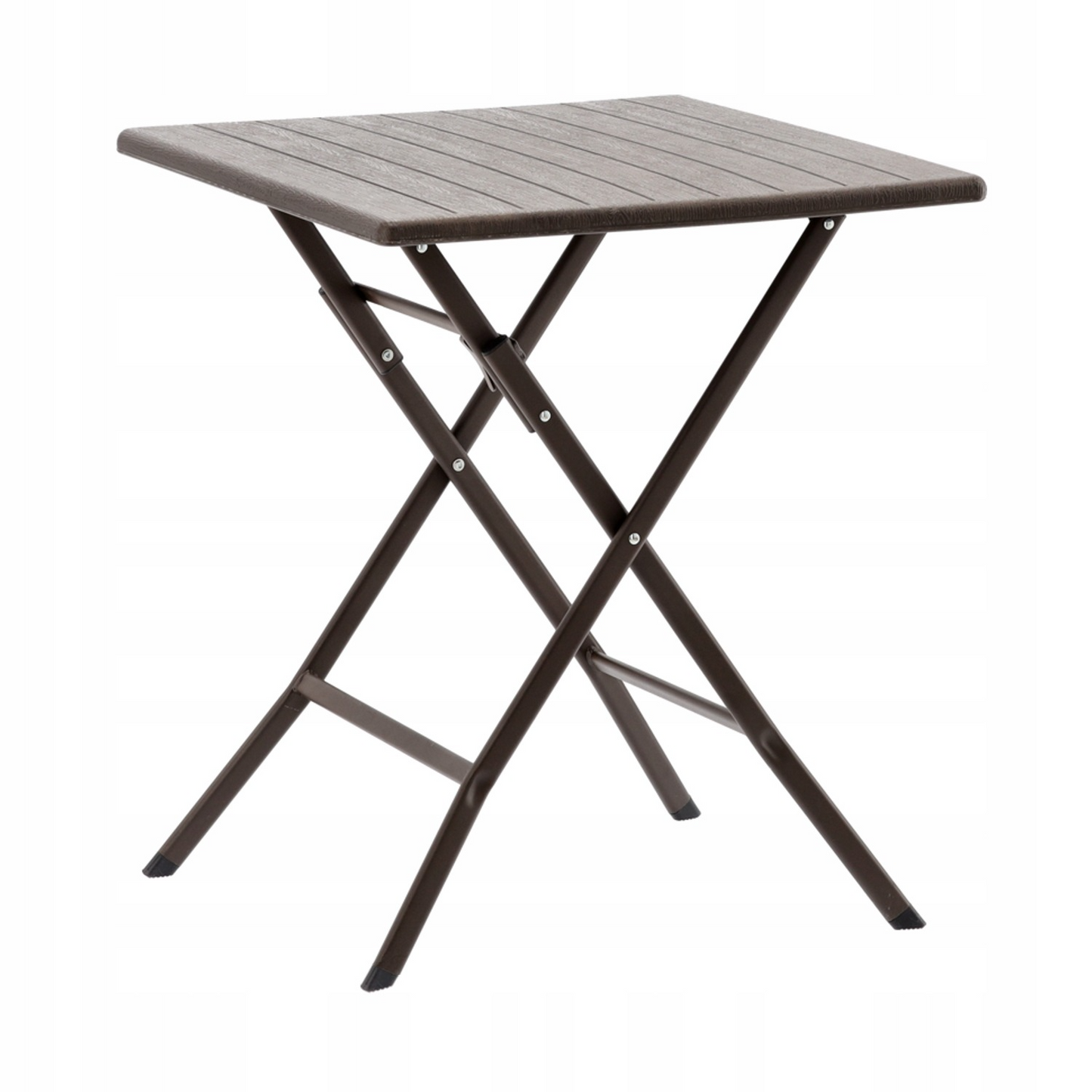 Masă Pliabilă pentru Grădină, Terasă și Camping 61,5x61,5x73 cm, Maro - MAXY
