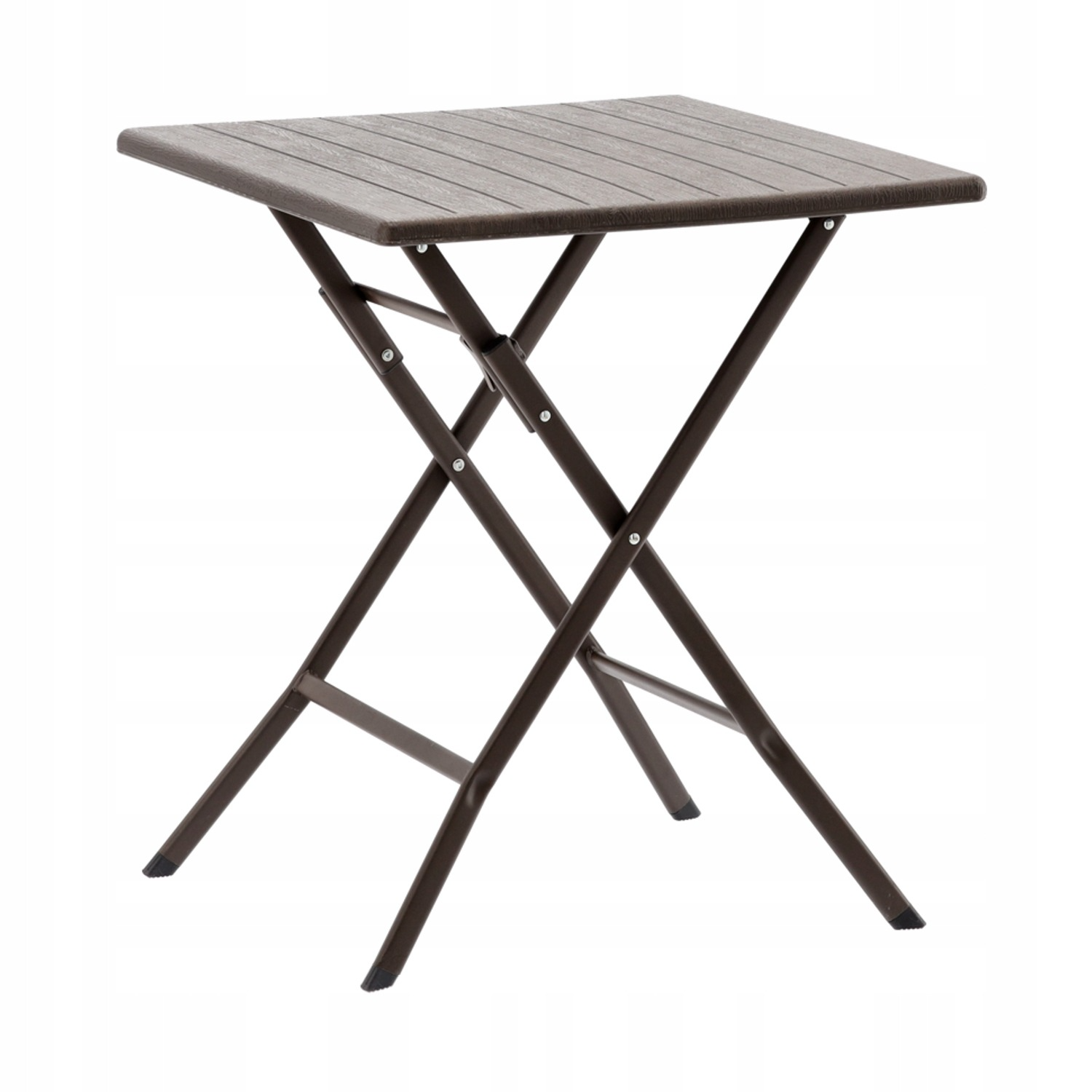 Masă Pliabilă pentru Grădină, Terasă și Camping 61,5x61,5x73 cm, Maro - MAXY