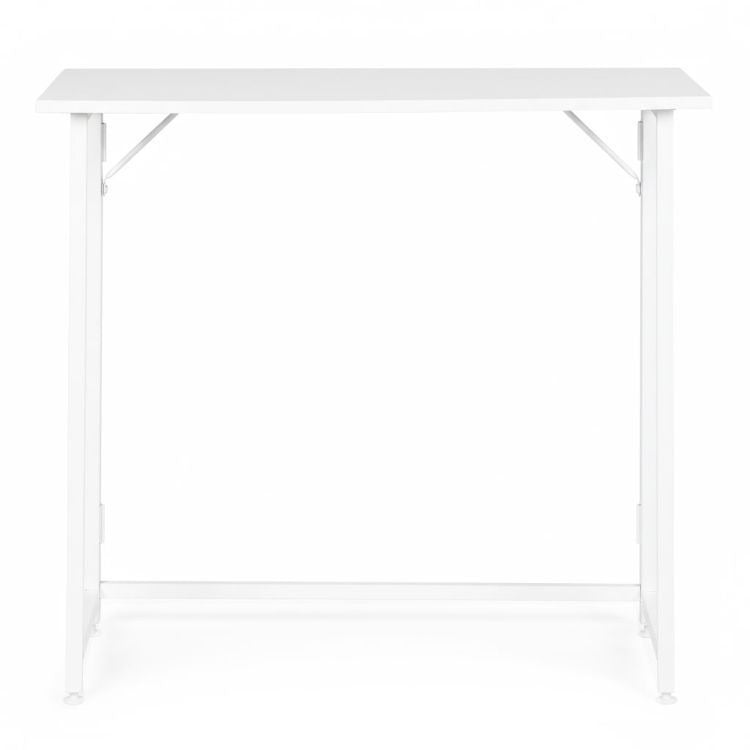 Birou Pliabil pentru Laptop 80 x 45 x 76 cm, Culoare Alb - MAXY