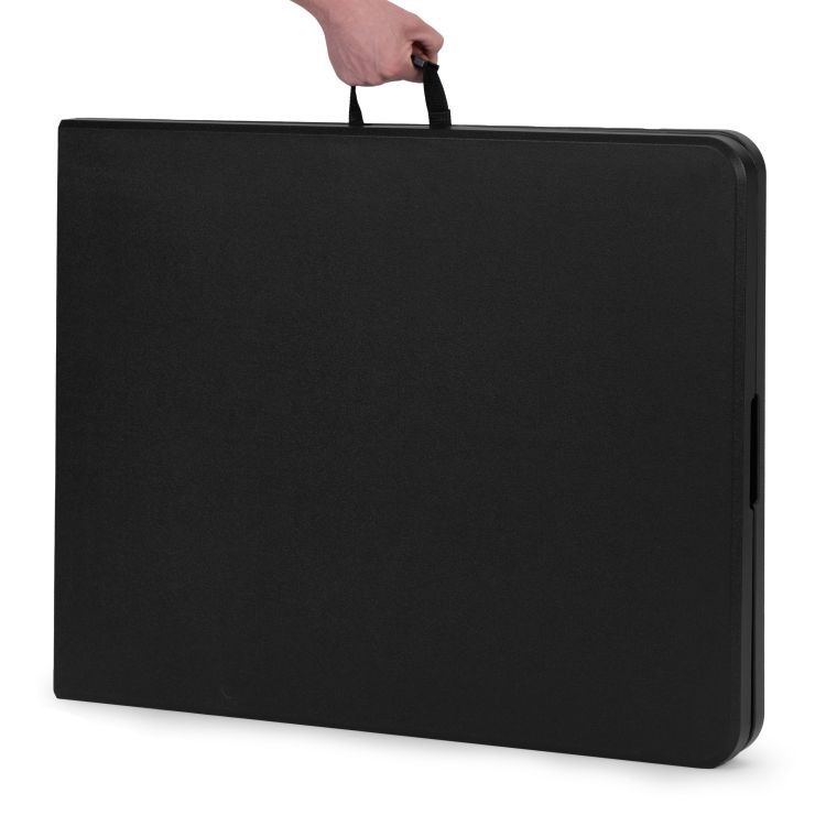 Masă Pliabilă de Grădină 180x70x74 cm – Cadru Oțel, Culoare Negru - MAXY