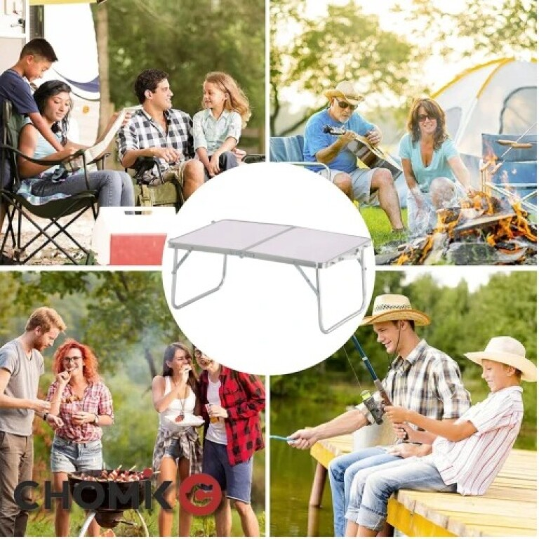 Masa pliabilă pentru grădină, plajă sau picnic – albă - MAXY