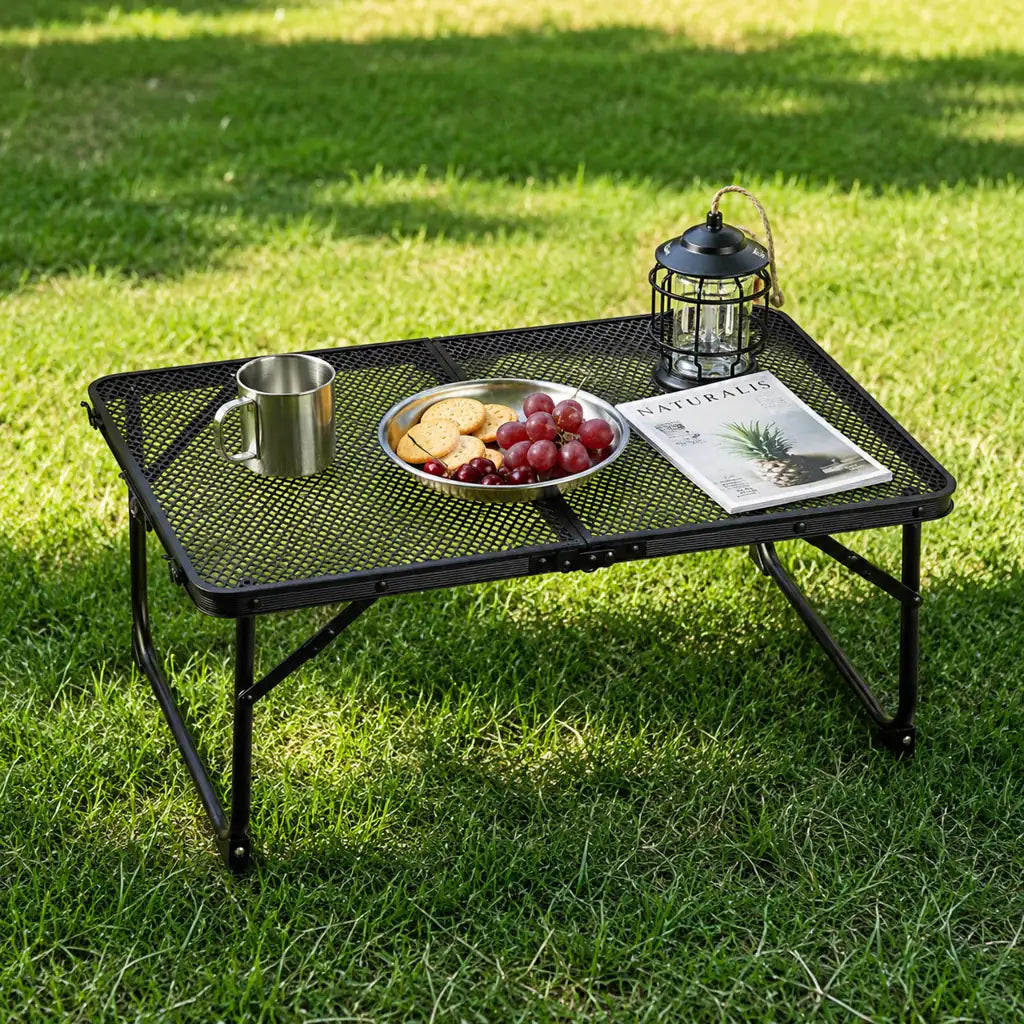 Masa Pliabila Pentru Camping, Picnic si Plaja, 60x40x26.5 cm, Negru - MAXY