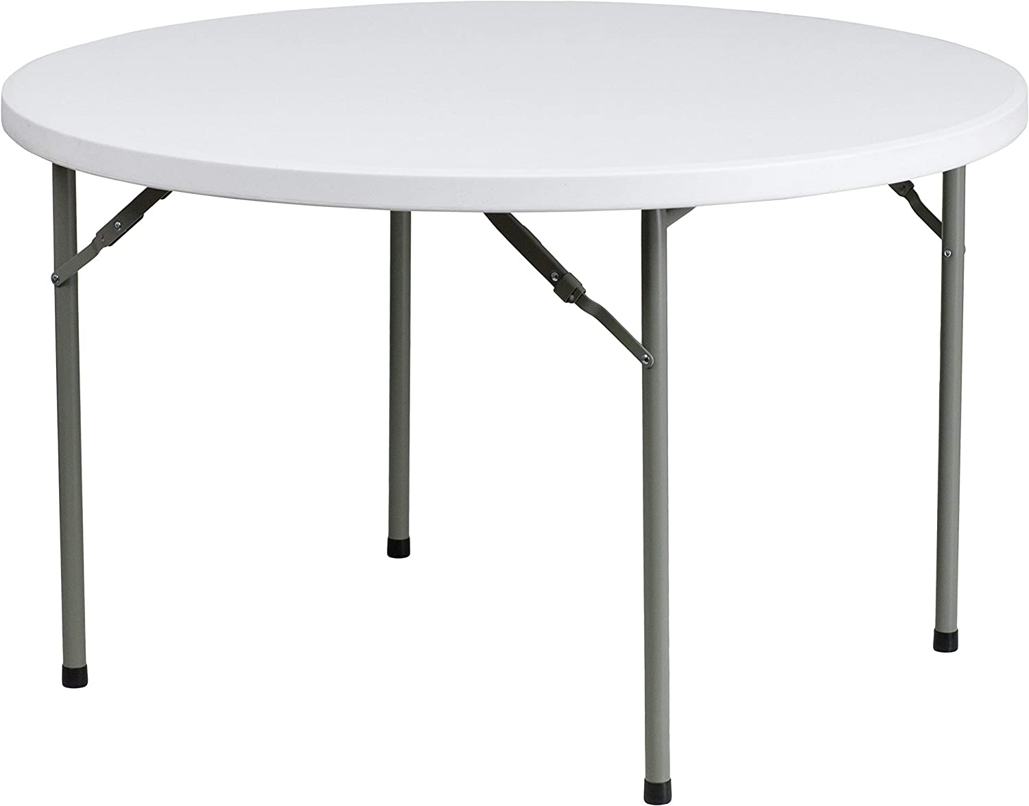 Masă Pliabilă Rotundă 120 cm Albă - MAXY