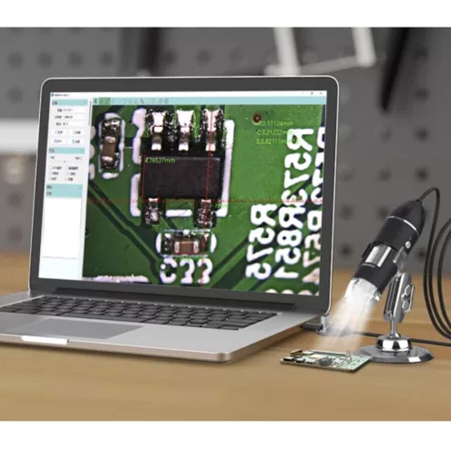 Microscop Digital USB 1600X Cu Camera, 8 LED-uri Reglabile - MAXY