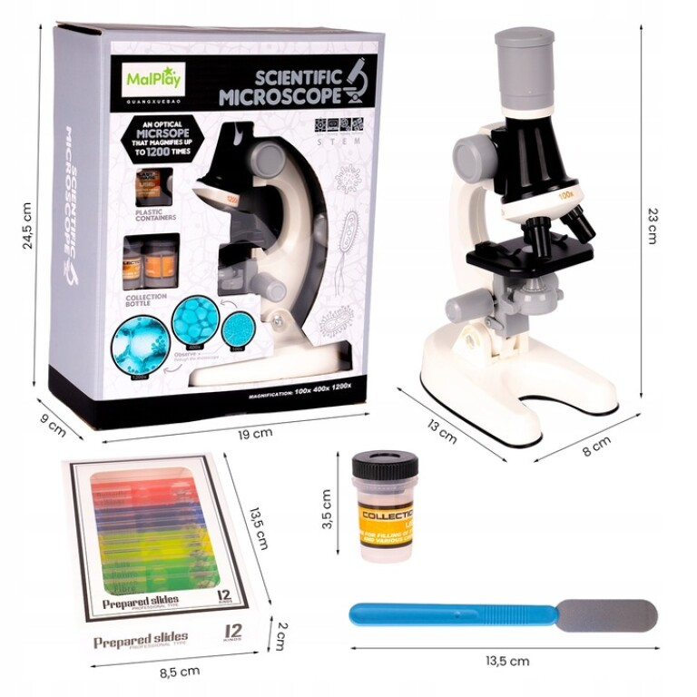 Microscop Educațional pentru Copii 100x / 400x / 1200x - MAXY