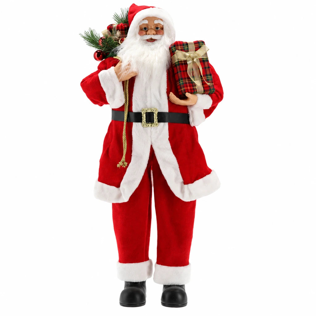 Moș Crăciun Decorativ cu Cadouri, Înălțime 110 cm - MAXY