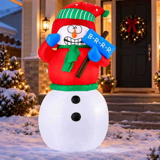 Om de Zăpadă Gonflabil cu LED " Brr" , 180 cm - MAXY
