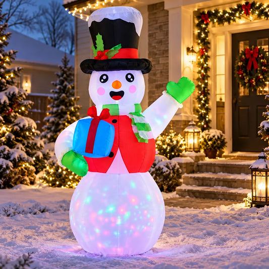 Om de Zăpadă Gonflabil cu LED, Înălțime 180 cm - MAXY