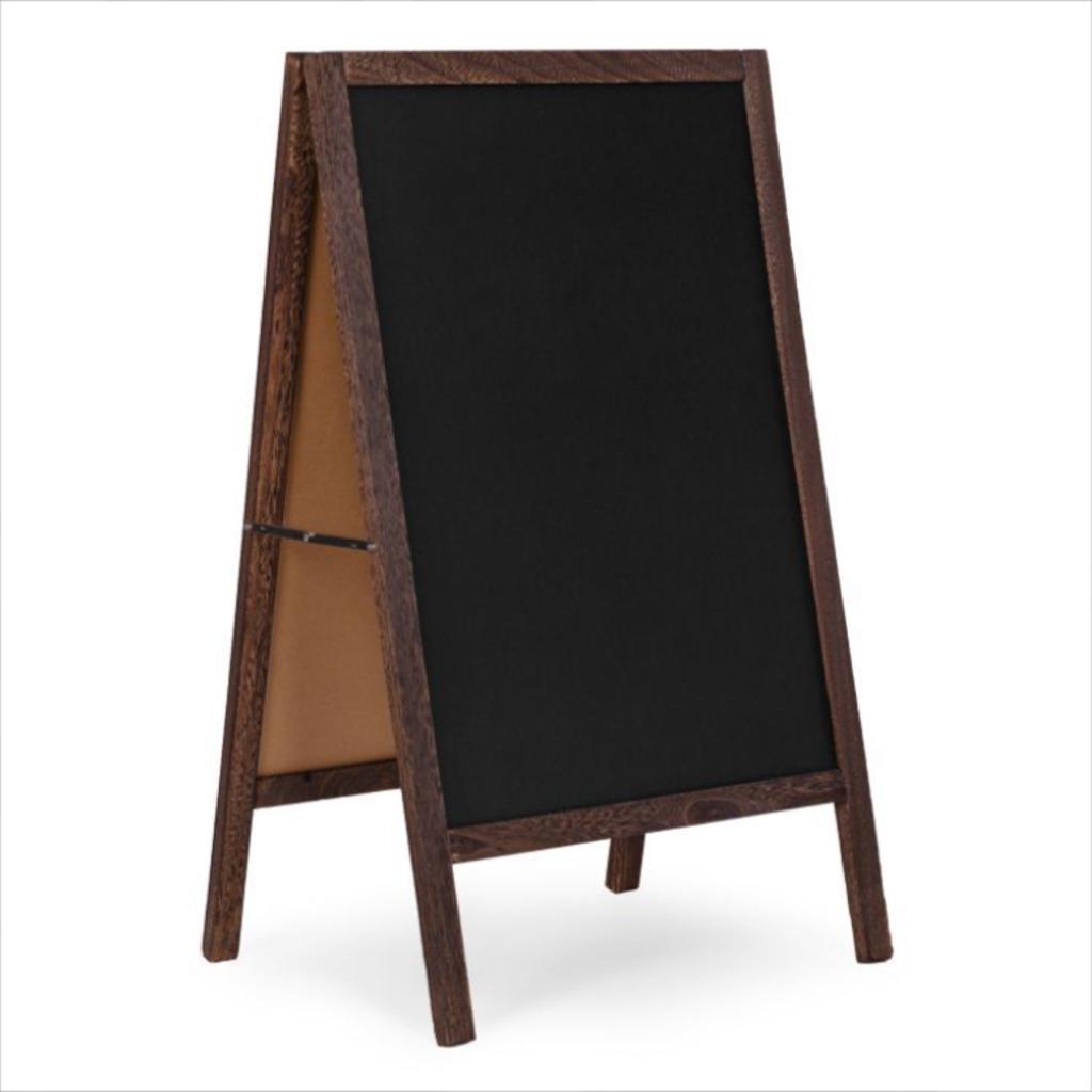 Panou Stradal Publicitar Cu Tabla De Scris din lemn, dimensiune 83x50cm - MAXY