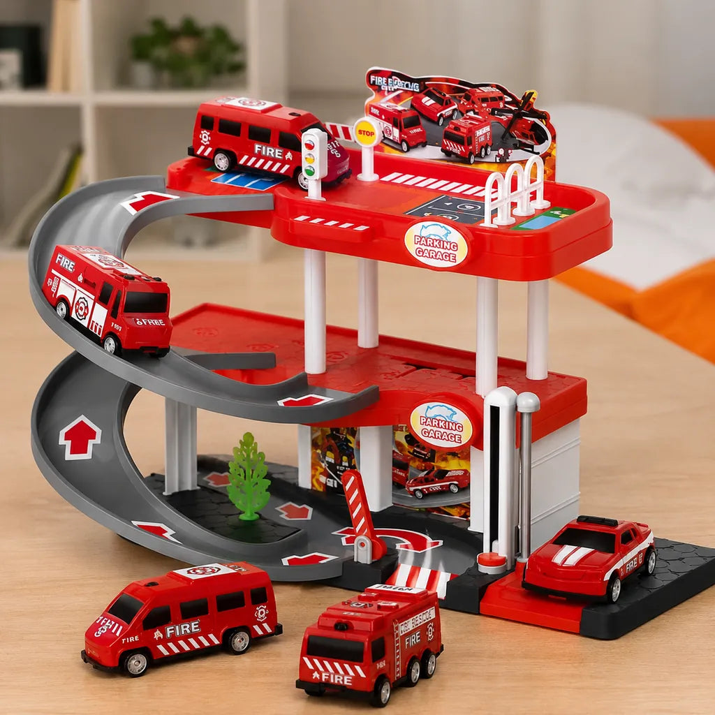 Set De Joaca Parcare Multietajata Pentru Copii, 24 x 38 x 22.5 cm, 3+ Ani - MAXY