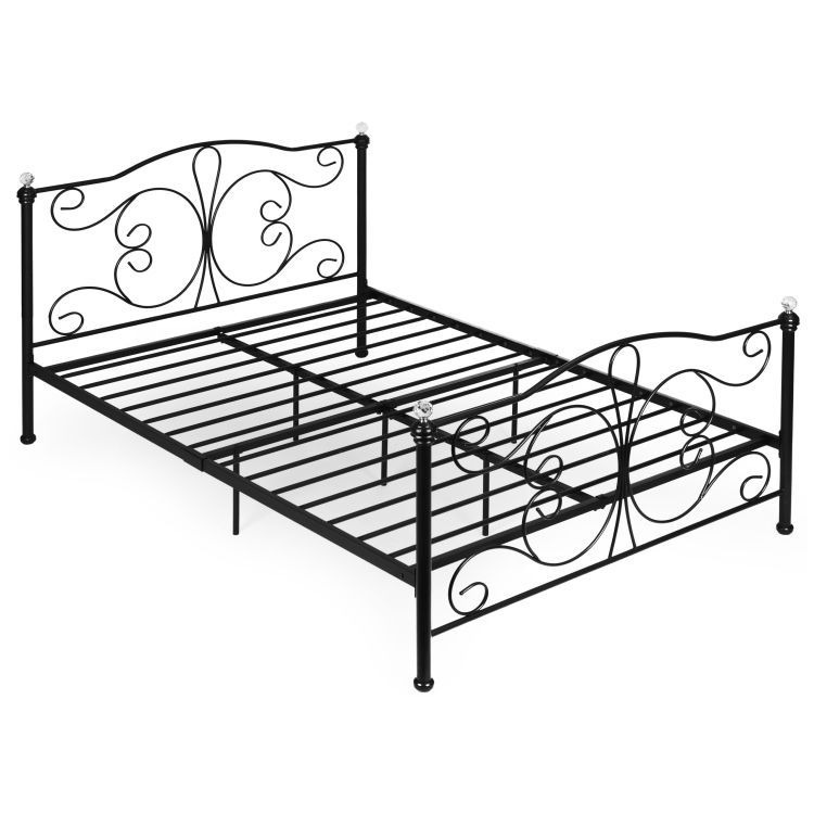 Cadru de Pat Dublu Elegant 160x200 cm Negru - MAXY