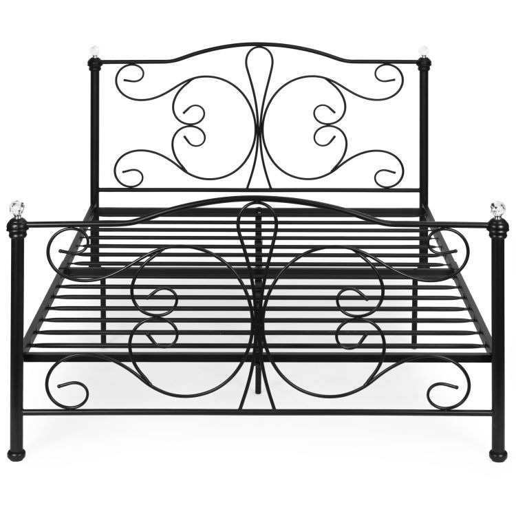 Cadru de Pat Dublu Elegant 160x200 cm Negru - MAXY