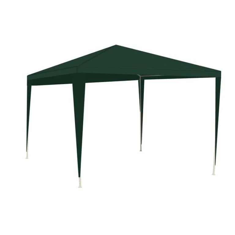 Pavilion de Grădină 3x3x2,5 m cu 4 Pereți Laterali, Verde Închis