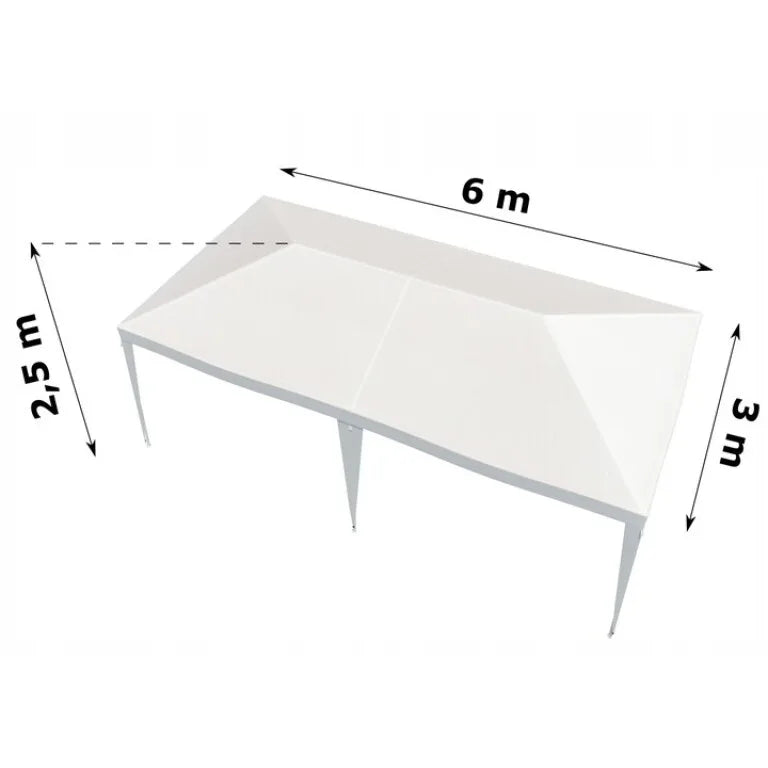 Pavilion de Grădină 3 x 6 m Alb