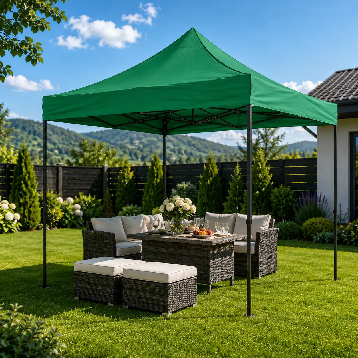 Pavilion de Grădină Pliabil 3x3 m Verde MultiGarden - MAXY