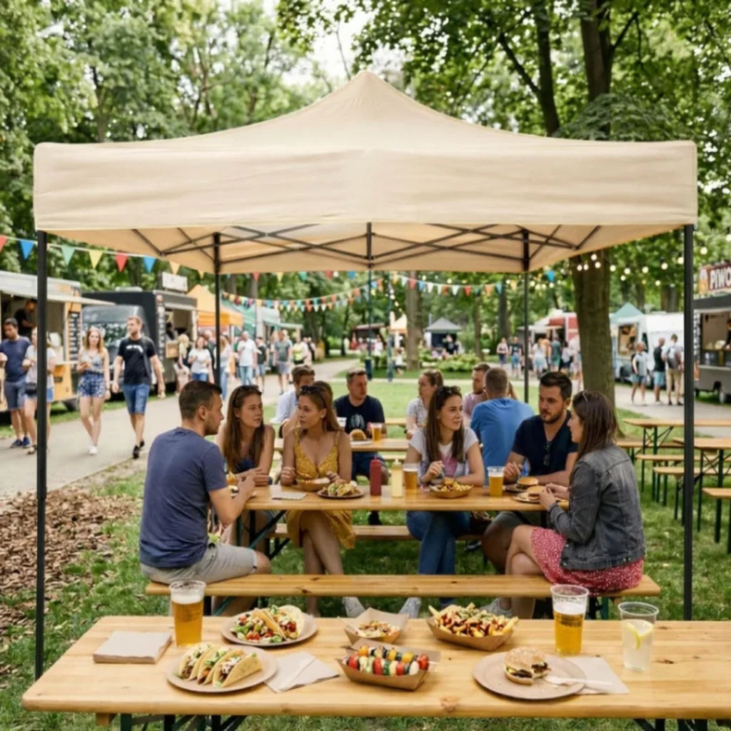 Pavilion de Grădină Pliabil 3x3 m Bej MultiGarden - MAXY