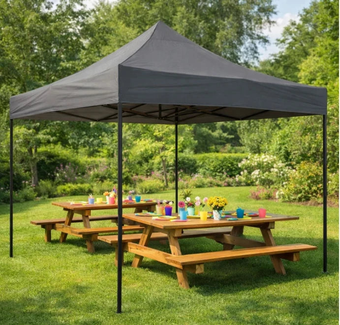Pavilion de Grădină Pliabil 3x3 m Gri MultiGarden - MAXY