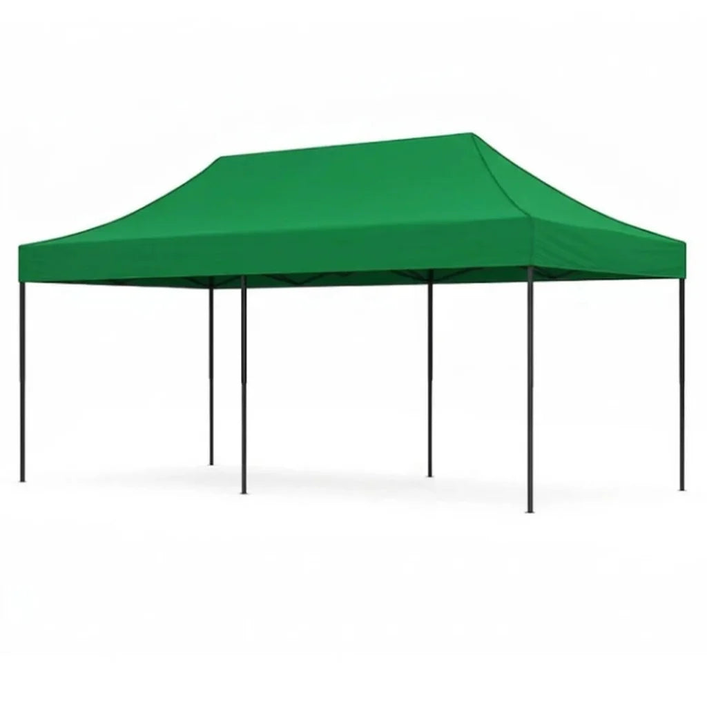 Pavilion de Grădină Pliabil 3x6 m Verde cu Pereți Laterali - MAXY