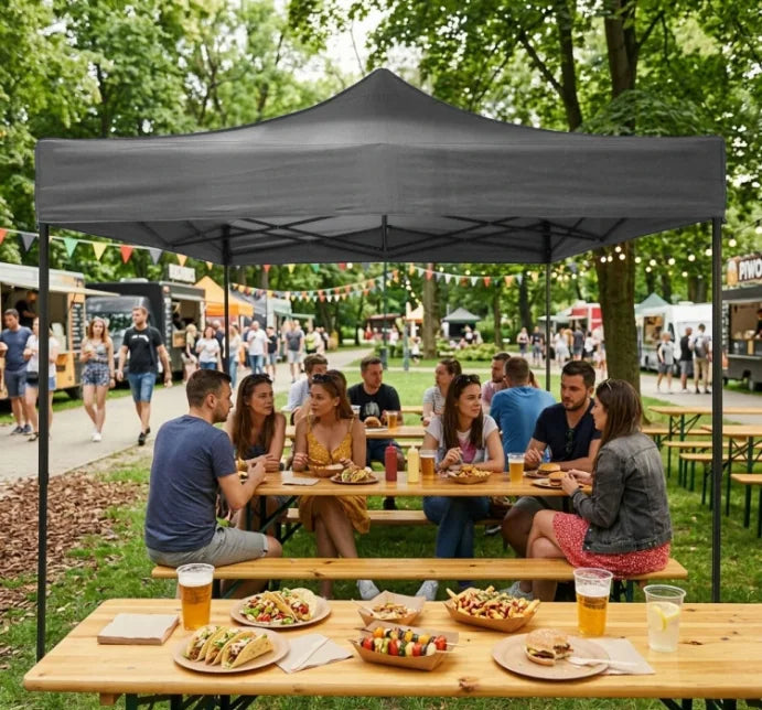 Pavilion de Grădină Pliabil 3x3 m Gri MultiGarden - MAXY