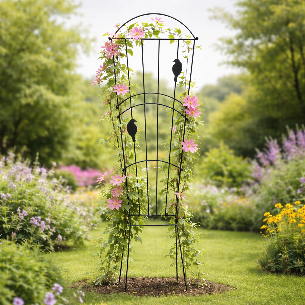 Pergola de Grădină Metalică Neagră 40x117 cm - MAXY