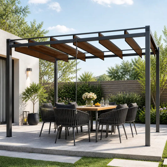 Pergola de Grădină 3x4 m cu Lamele Reglabile - MAXY