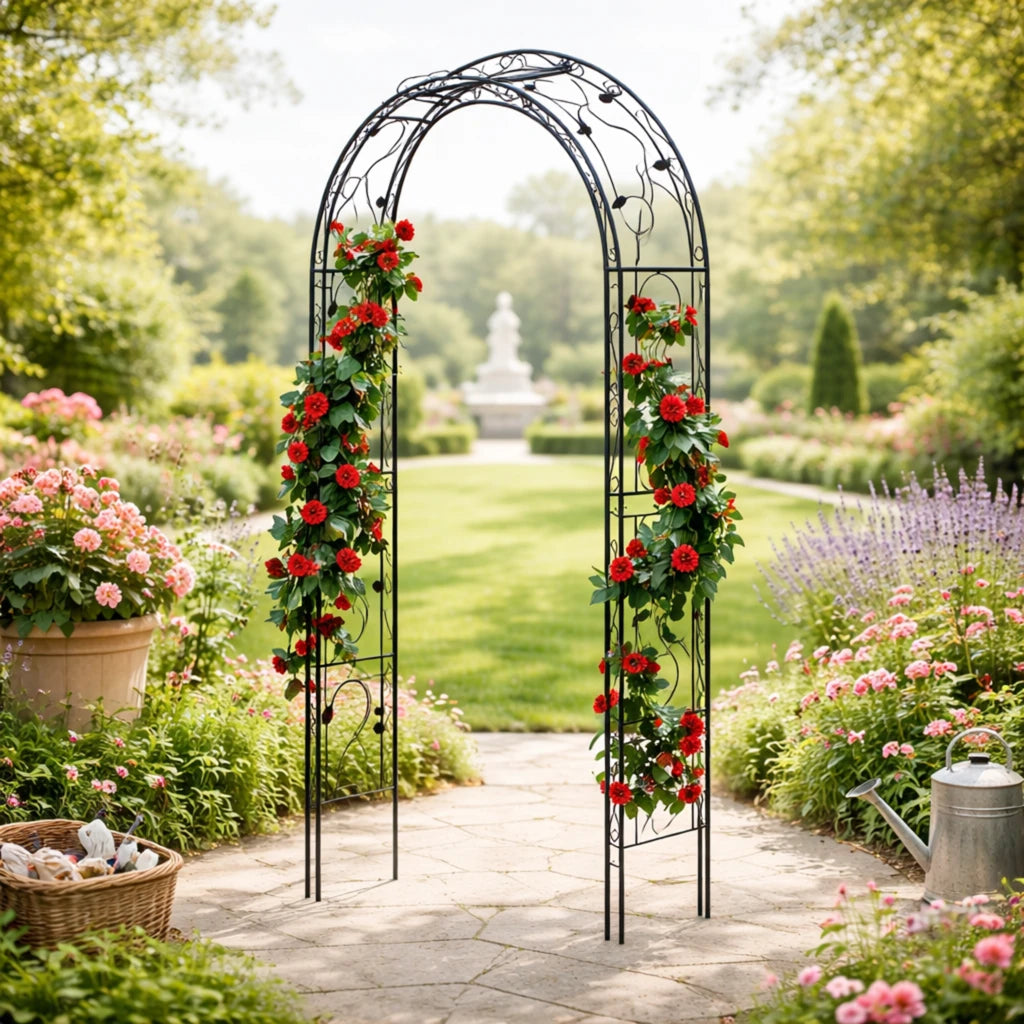 pergola de gradina decorativa