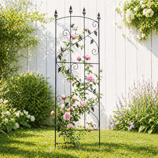 Pergolă de Grădină metalica cu Model Frunze 60 x 167 cm - MAXY